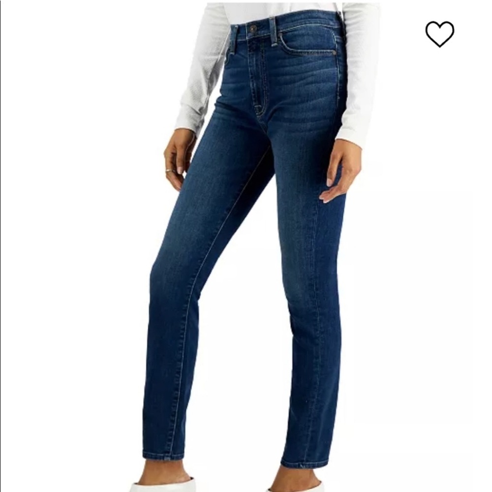 7 For All Mankind High Waist Ankle Skinny Jeans 26